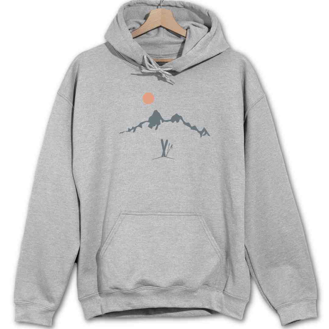 Ski Mountain Landscape Hoodie