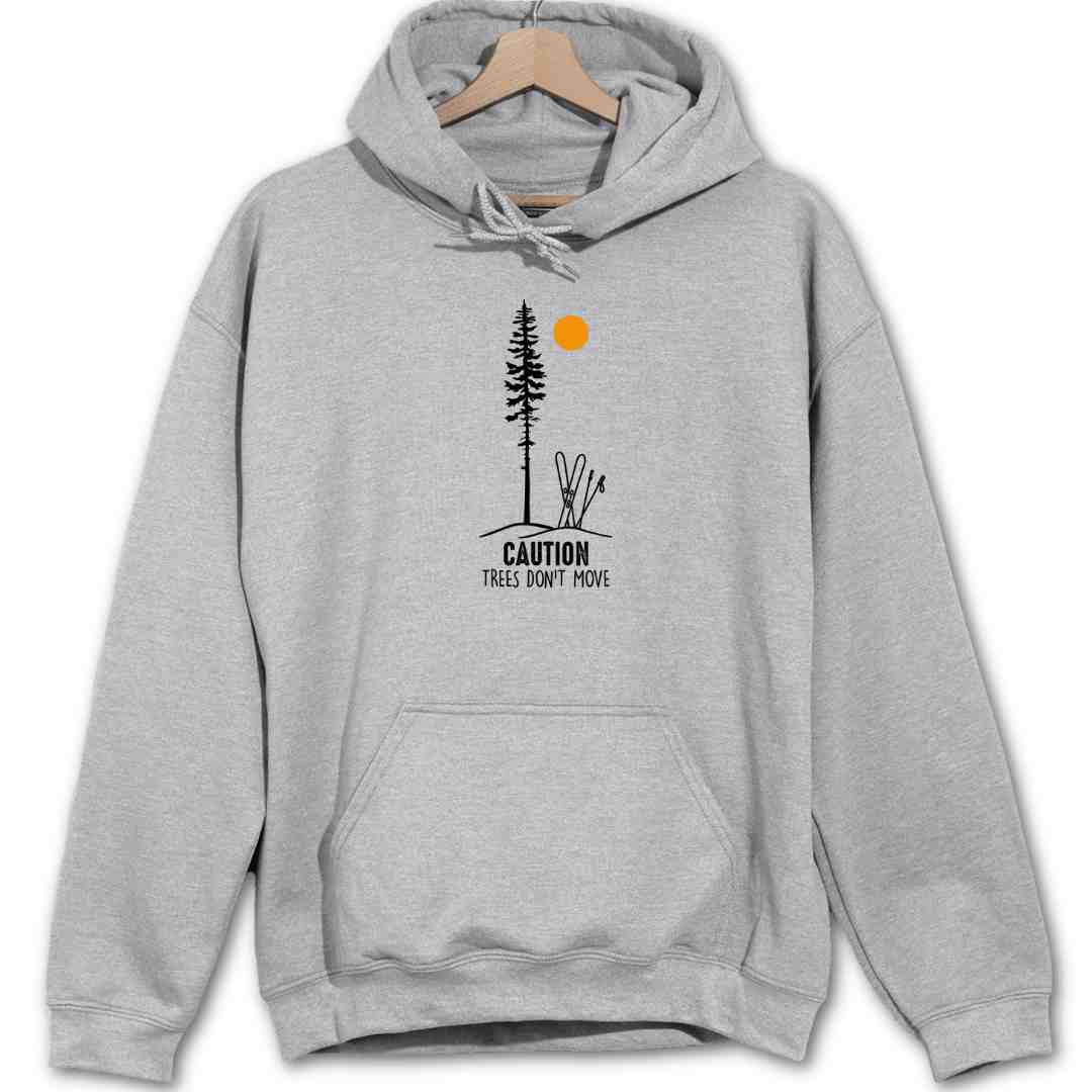 Caution Trees Ski Hoodie