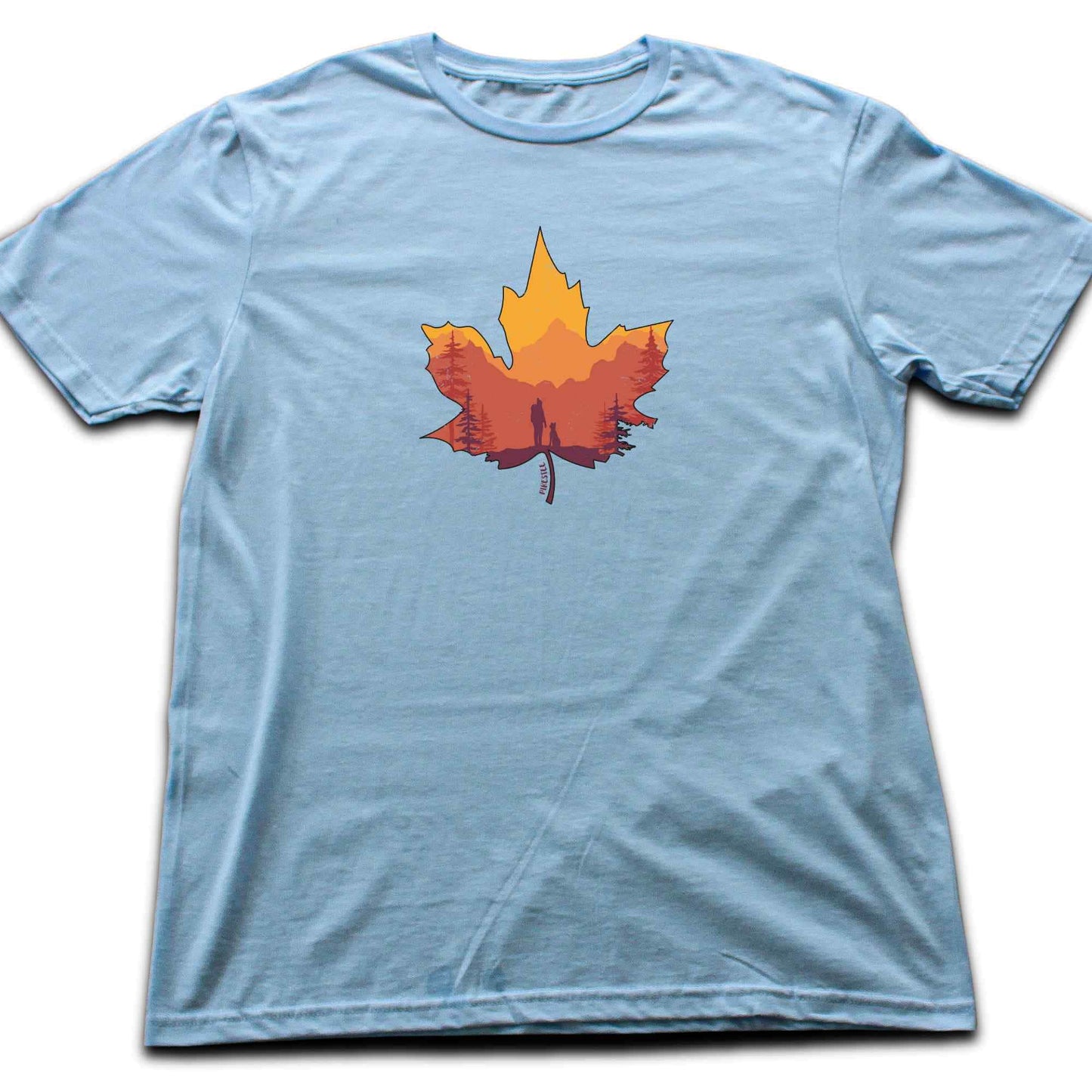 Girl And Dog Autumn Leave T-shirt