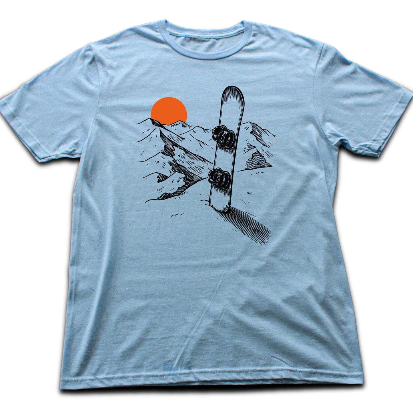 Hand Drawn Snowboard Landscape T-shirt