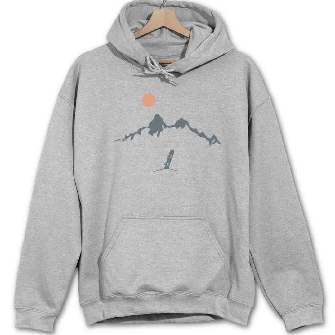 Snowboard Mountain Landscape Hoodie