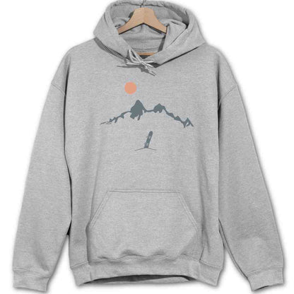 Snowboard Mountain Landscape Hoodie