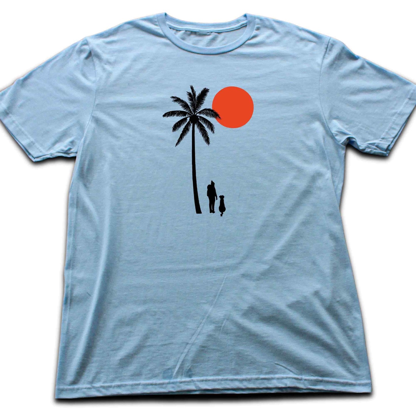 Girl And Dog Palm Beach T-shirt