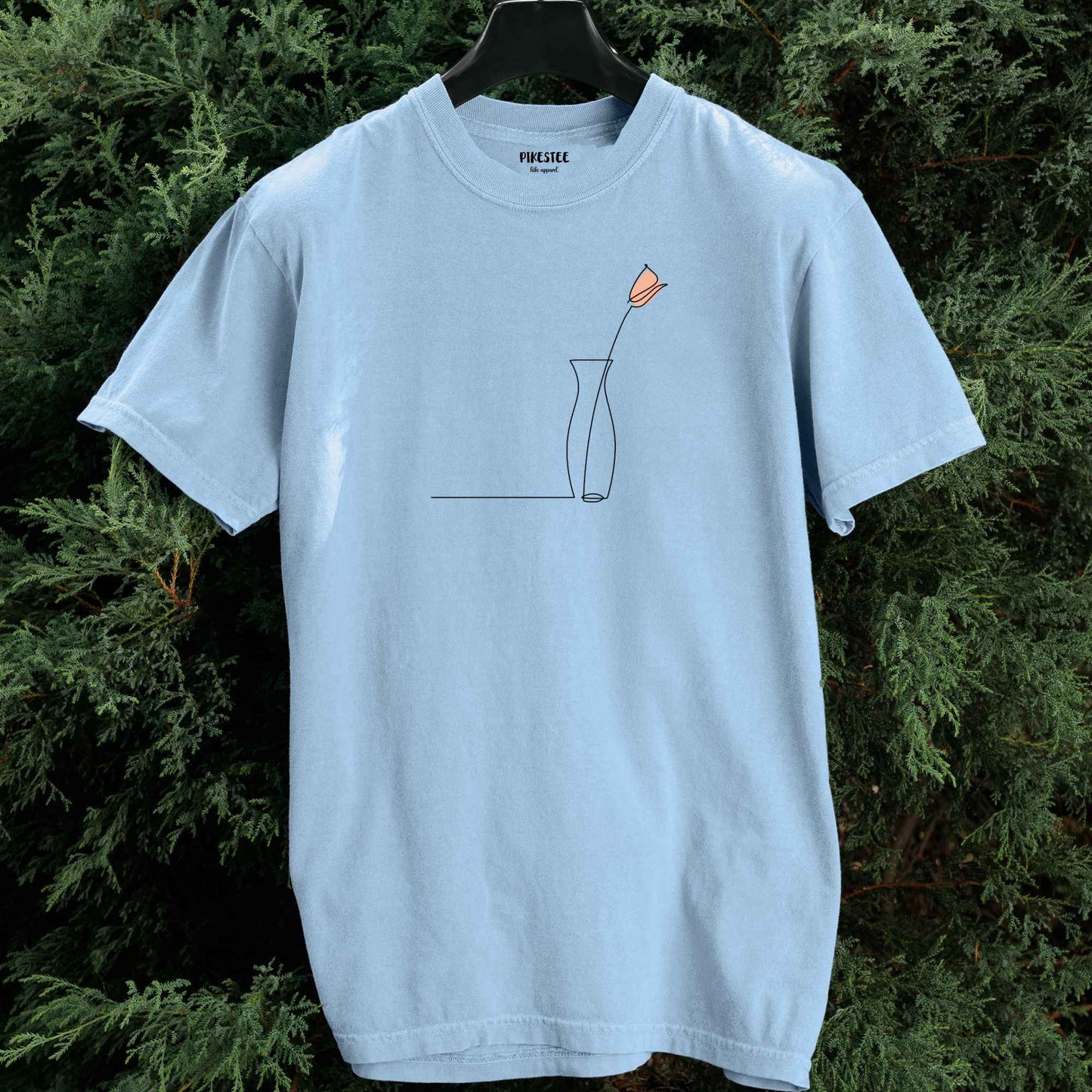 Rose Line Art T-shirt