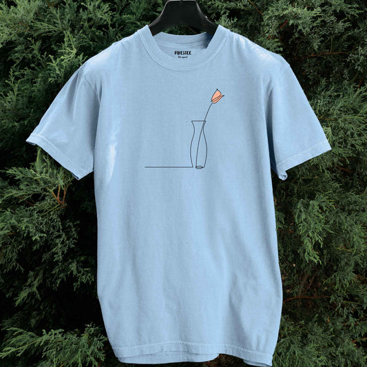 Rose Line Art T-shirt