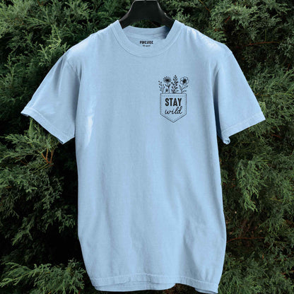 Stay Wild Flowers Pocket T-shirt