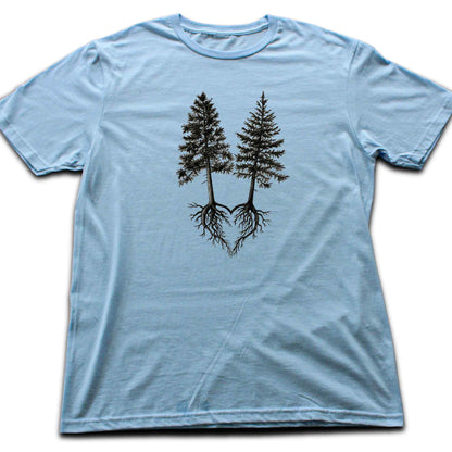 Pine Trees Roots Heart T-shirt