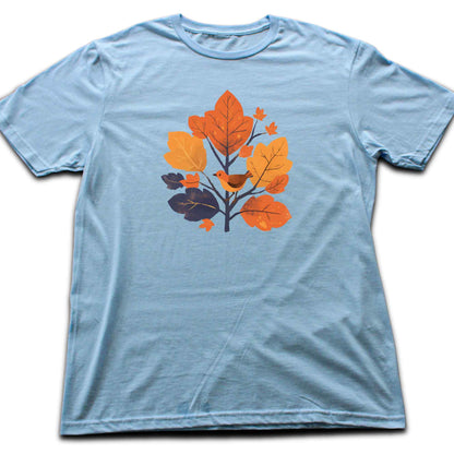 Bird and Leaves Graphic T-shirt