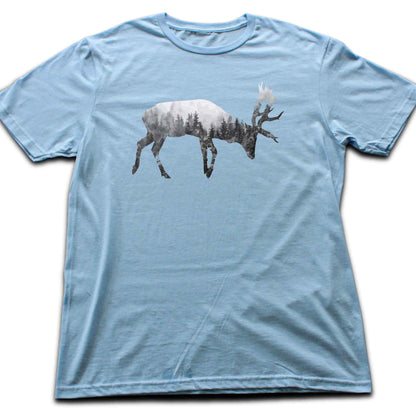 Deer Double Exposure T-shirt