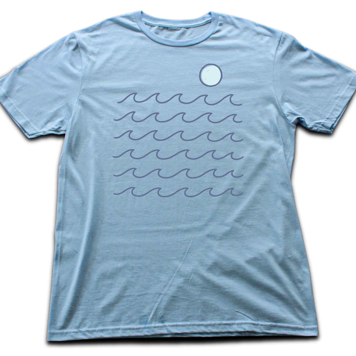 Minimalist Waves and Sun T-shirt