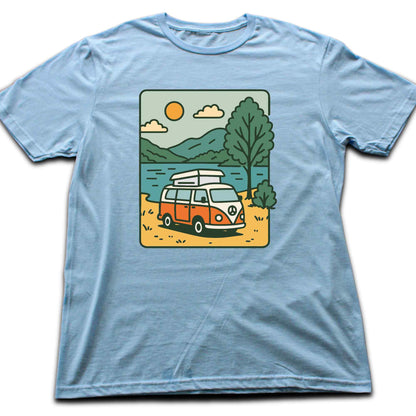 Cartoon Old Van Lake T-shirt