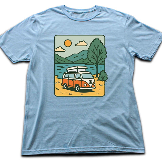 Cartoon Old Van Lake T-shirt