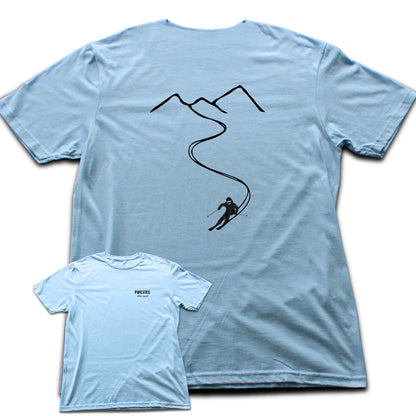 Back Print Ski Path T-shirt
