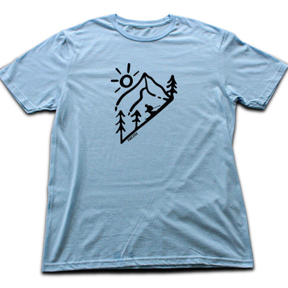 Ski Descent Cartoon T-shirt