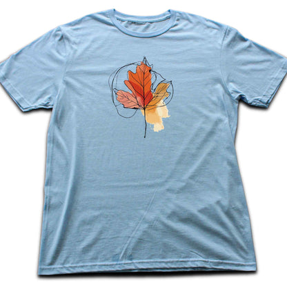 Line art Autumn Leaf T-shirt