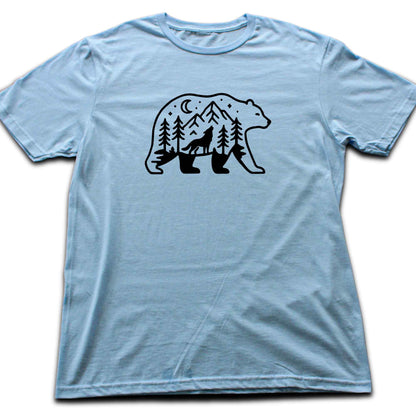 Bear Wolf Landscape T-shirt