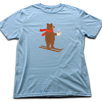Skiing Coffee Bear T-shirt