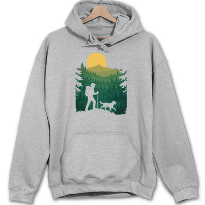 Hiking And Dog Landscape Hoodie