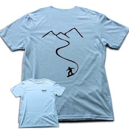 Back Print Snowboard Path T-shirt