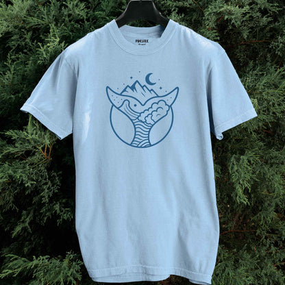 Minimalist Whale Tale Landscape T-shirt