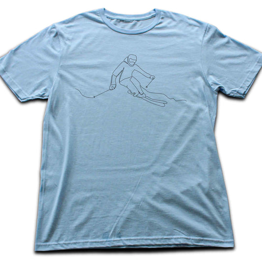 Skier Line Art T-shirt