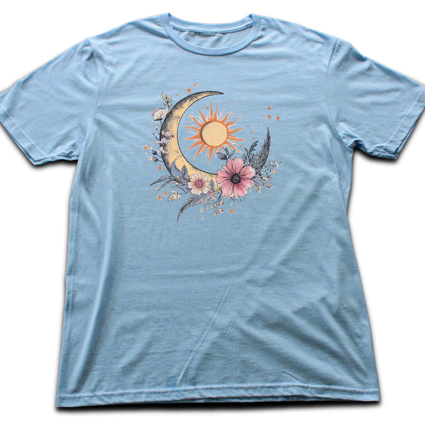 Floral Moon and Sun T-shirt