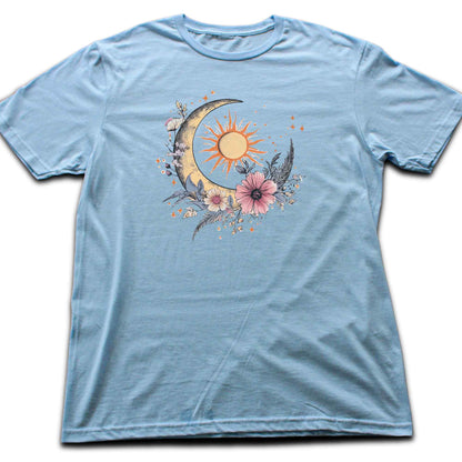 Floral Moon and Sun T-shirt