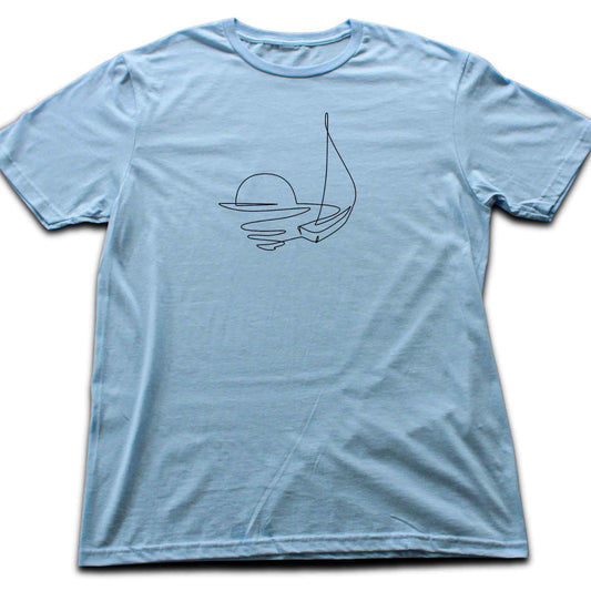 Sea Horizon Line Art T-shirt