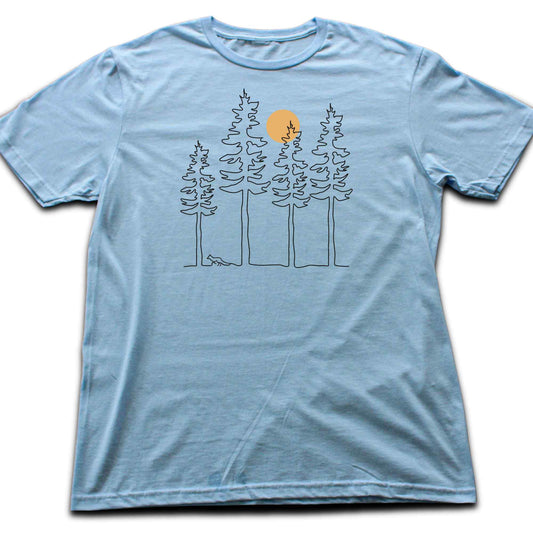Fox Forest Outline T-shirt