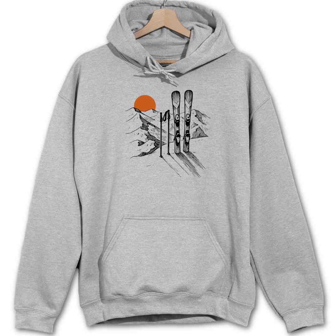 Handrawn Ski Landscape Hoodie