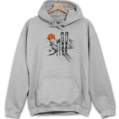Handrawn Ski Landscape Hoodie