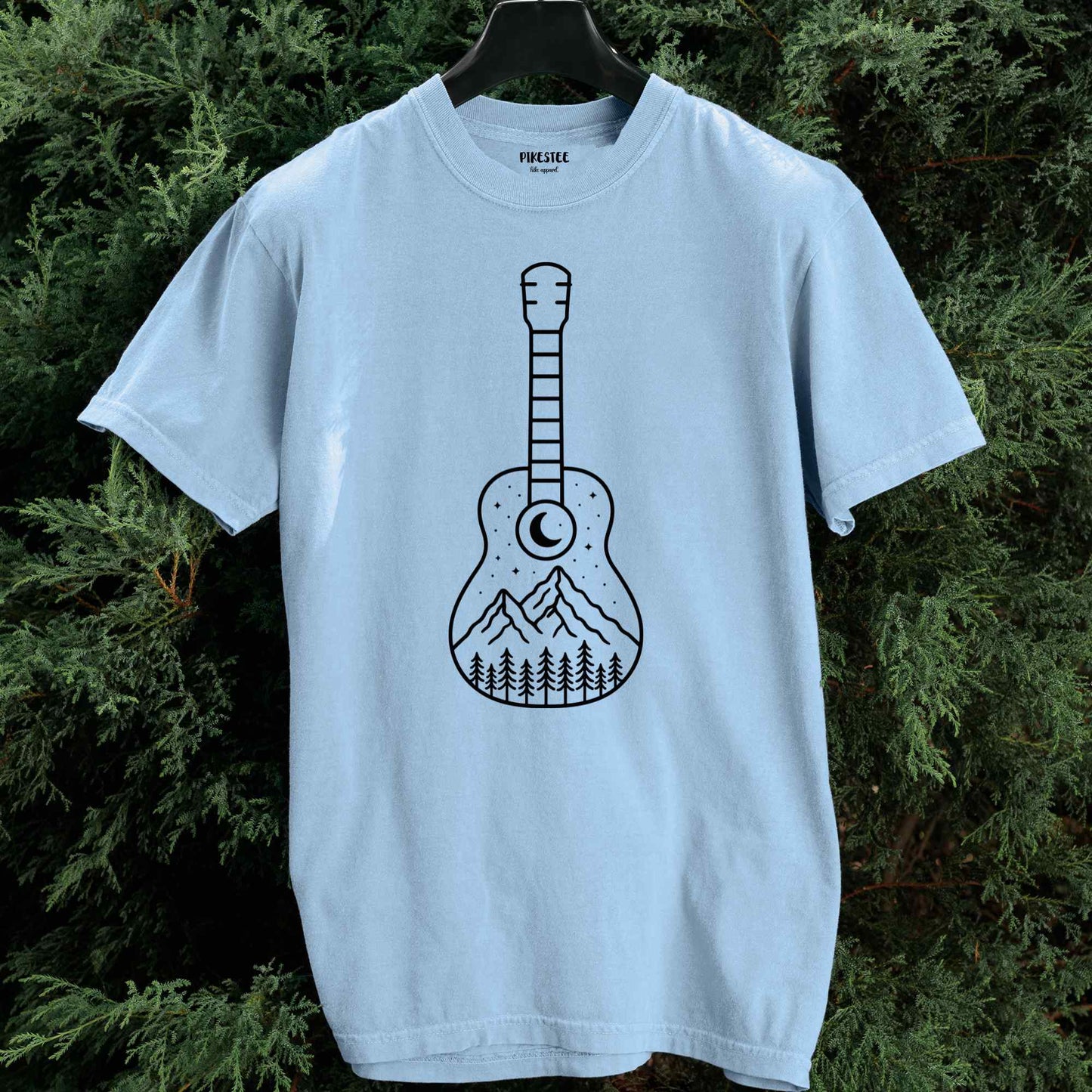 Minimalist Guitar Landscape T-shirt