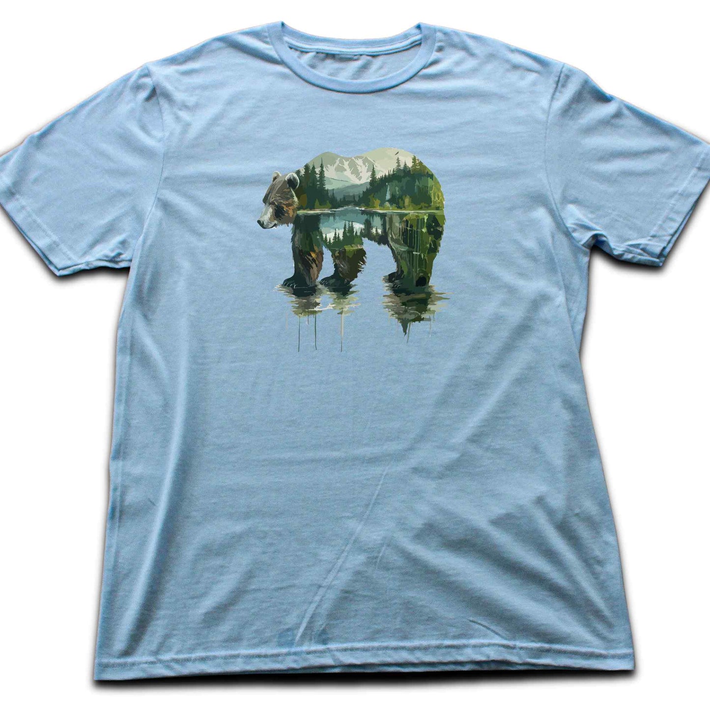 Water Color Bear Landscape T-shirt