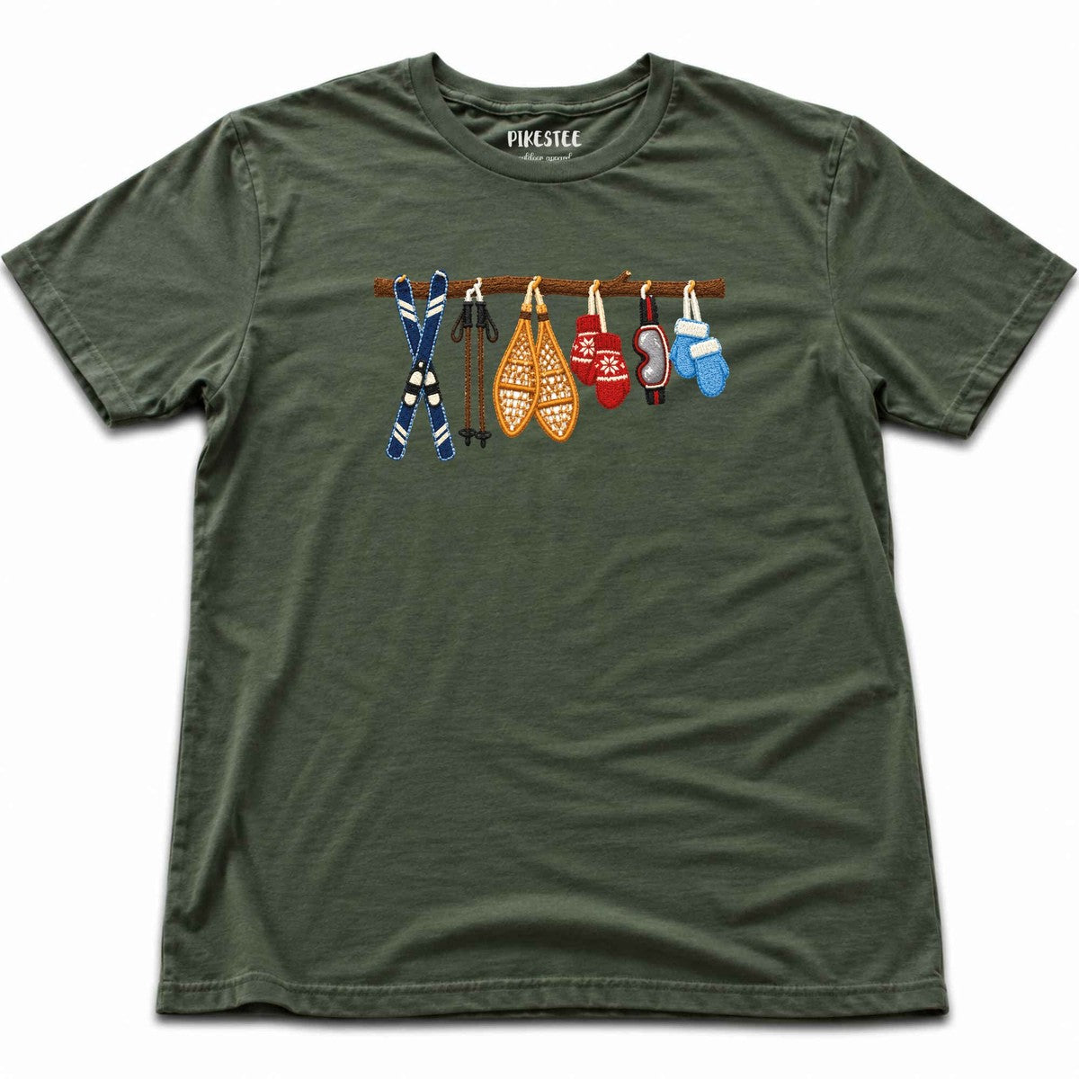 Ski Stuff Rack T-shirt - Military Green