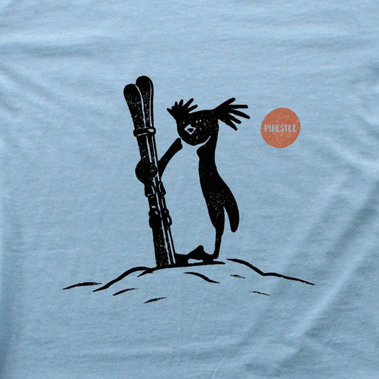 Ski Penguin Sun T-shirt - Light Blue - cover