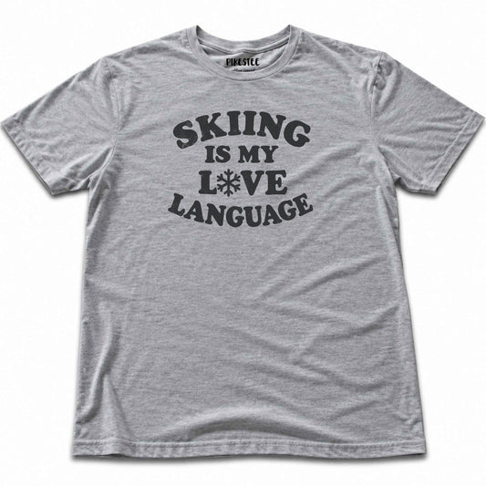 Skiing Love T-shirt - Sport Grey