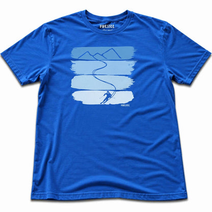 Gradient Ski Path T-shirt - Blue Royal