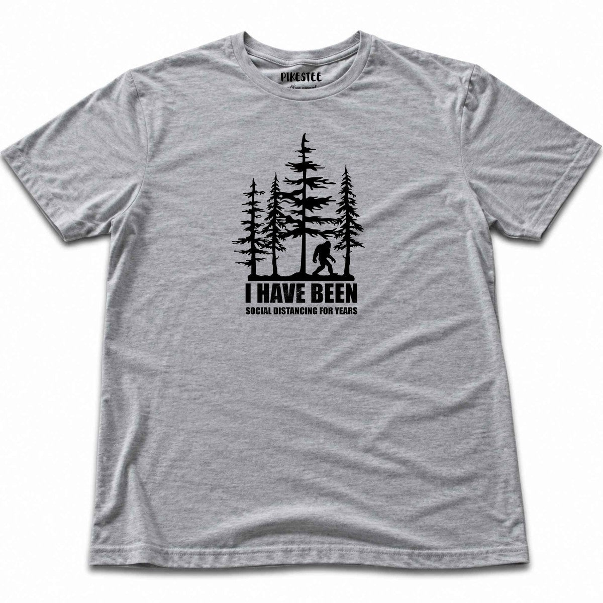 "I Have Been Social Distancing For Years" graphic T-shirt - Sport Grey