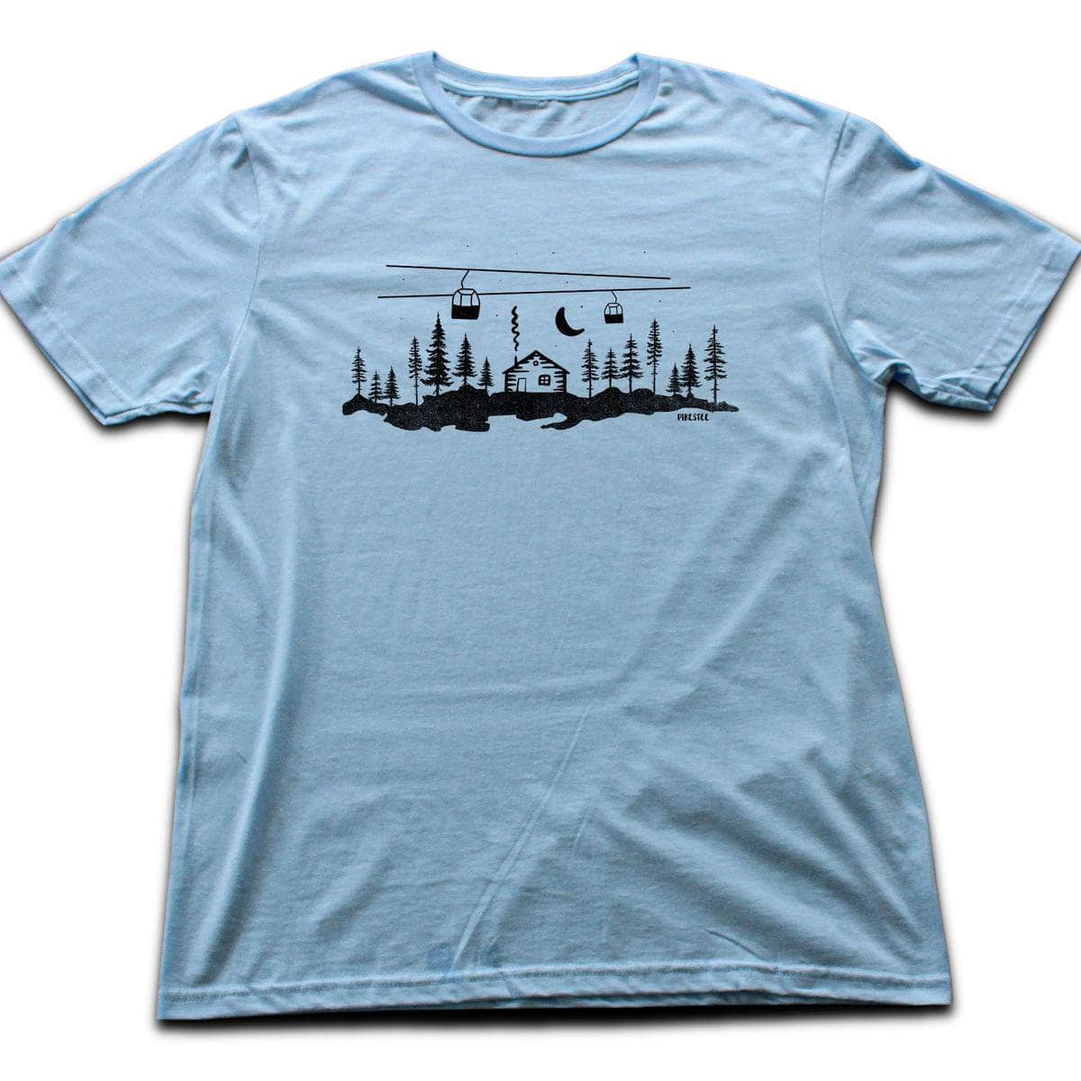 Cabin And Telecabin T-shirt - Light Blue