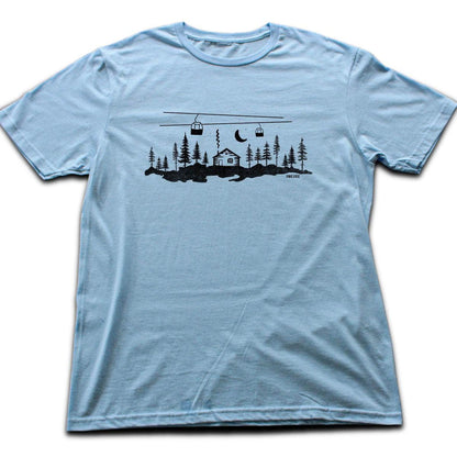 Cabin And Telecabin T-shirt - Light Blue