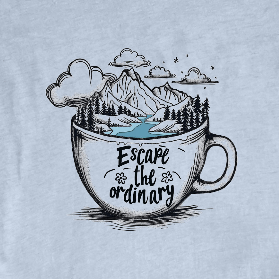 "Escape The Ordinary" graphic T-shirt