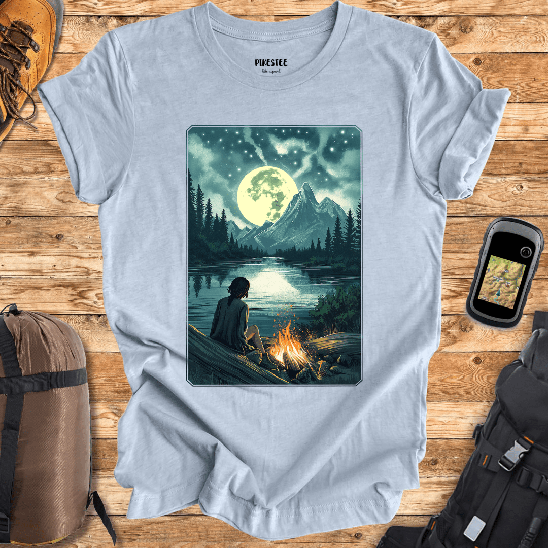 "Night landscape Fire Place" graphic T-shirt