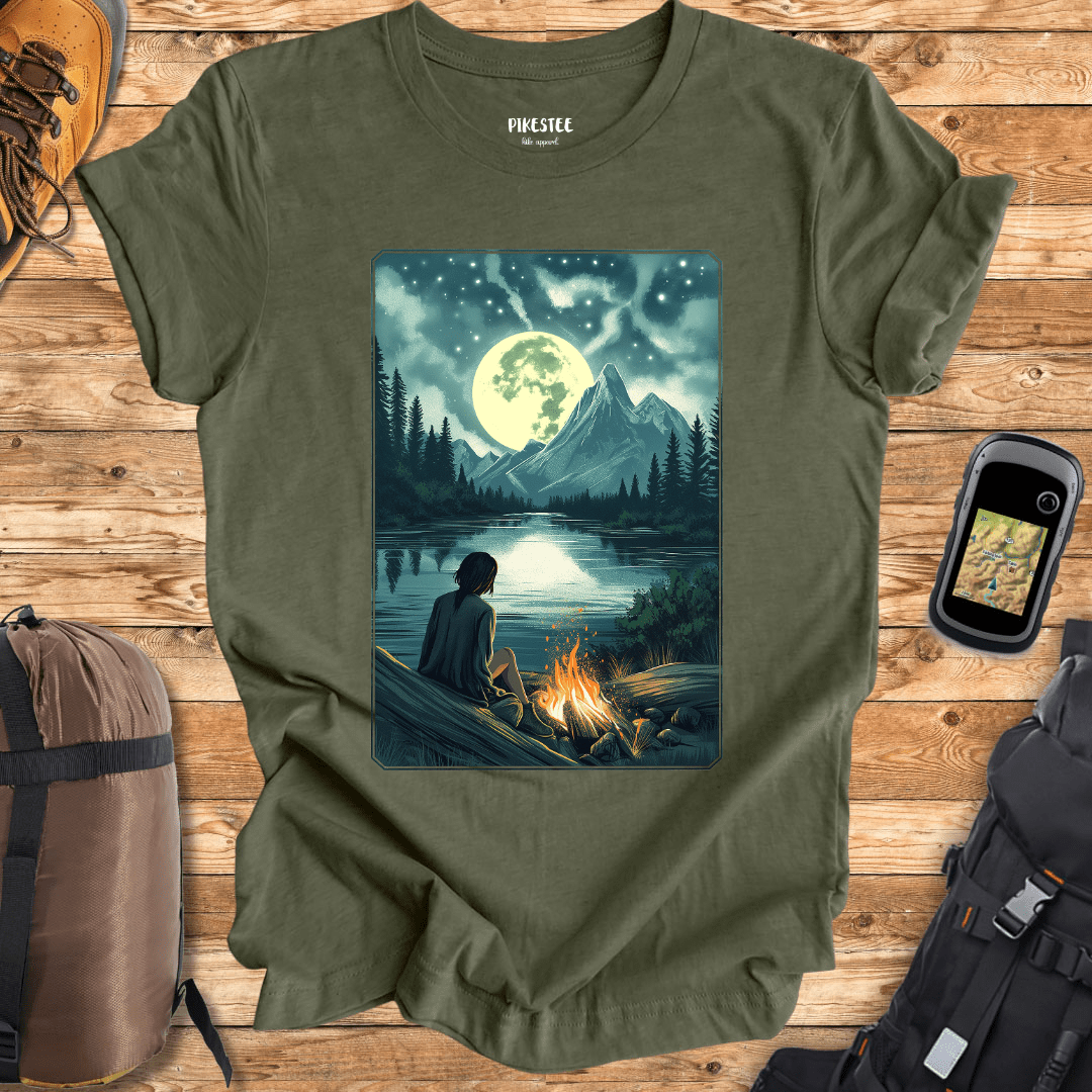 "Night landscape Fire Place" graphic T-shirt