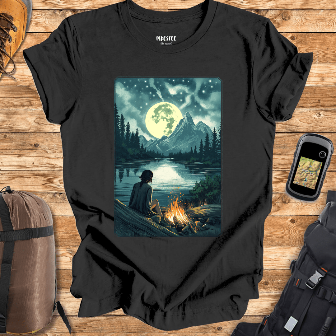 "Night landscape Fire Place" graphic T-shirt