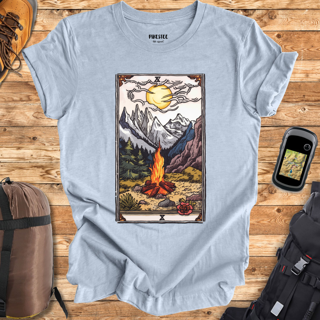 "FirePlace Tarot Card" graphic T-shirt