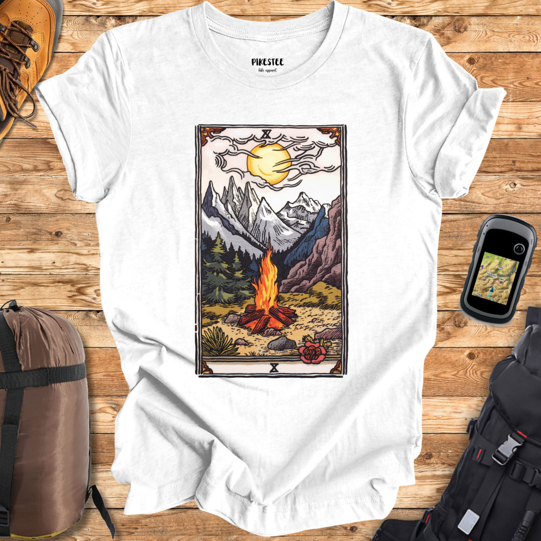 "FirePlace Tarot Card" graphic T-shirt