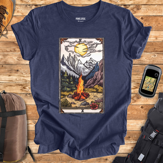 "FirePlace Tarot Card" graphic T-shirt