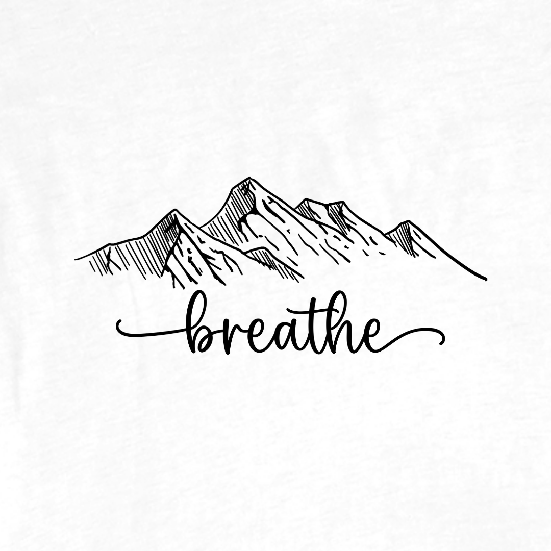 "Breathe in the wild" White graphic T-shirt