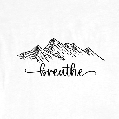 "Breathe in the wild" White graphic T-shirt