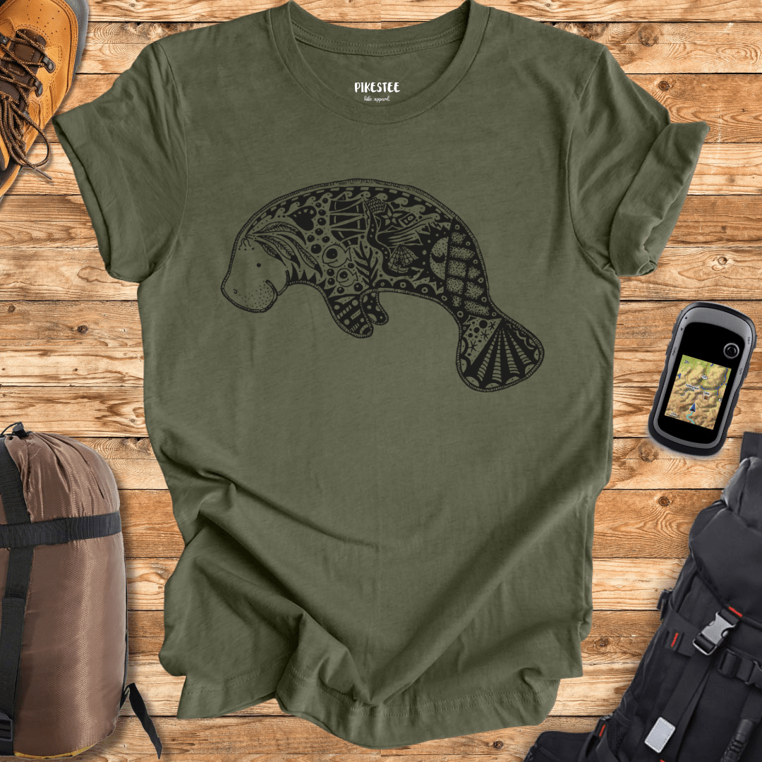 "Manatee Tatoo" graphic T-shirt